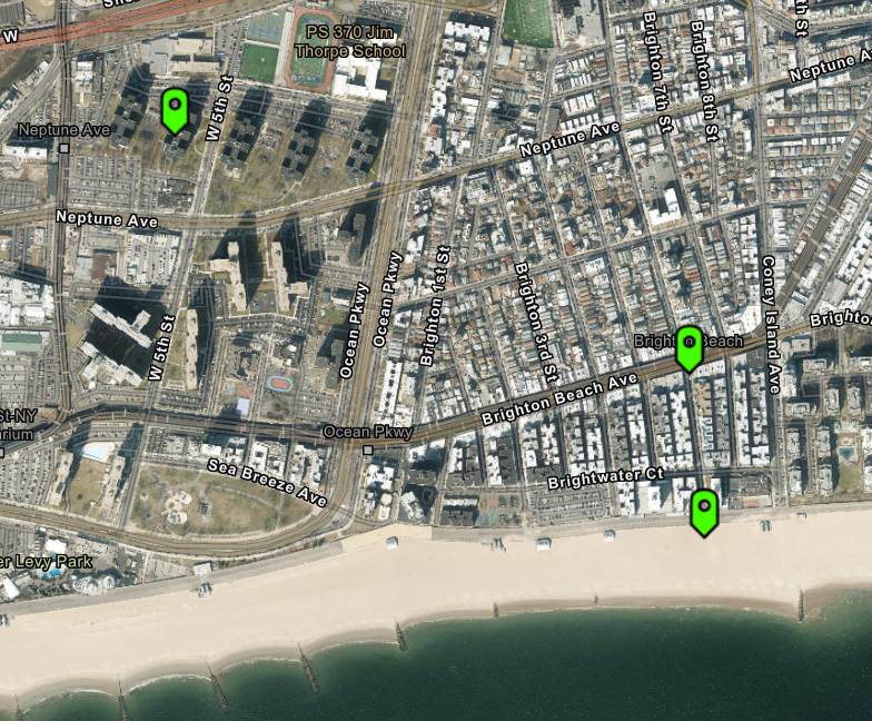 Brighton Beach Map